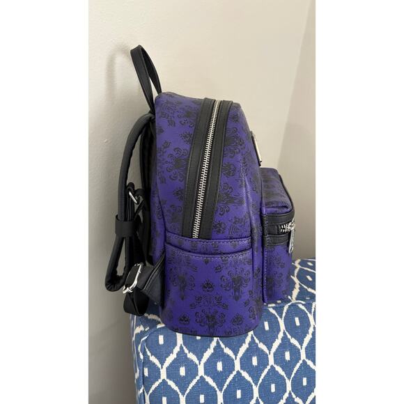 Disney Parks Loungefly X Purple Haunted Mansion Wallpaper Mini Backpack main image 7